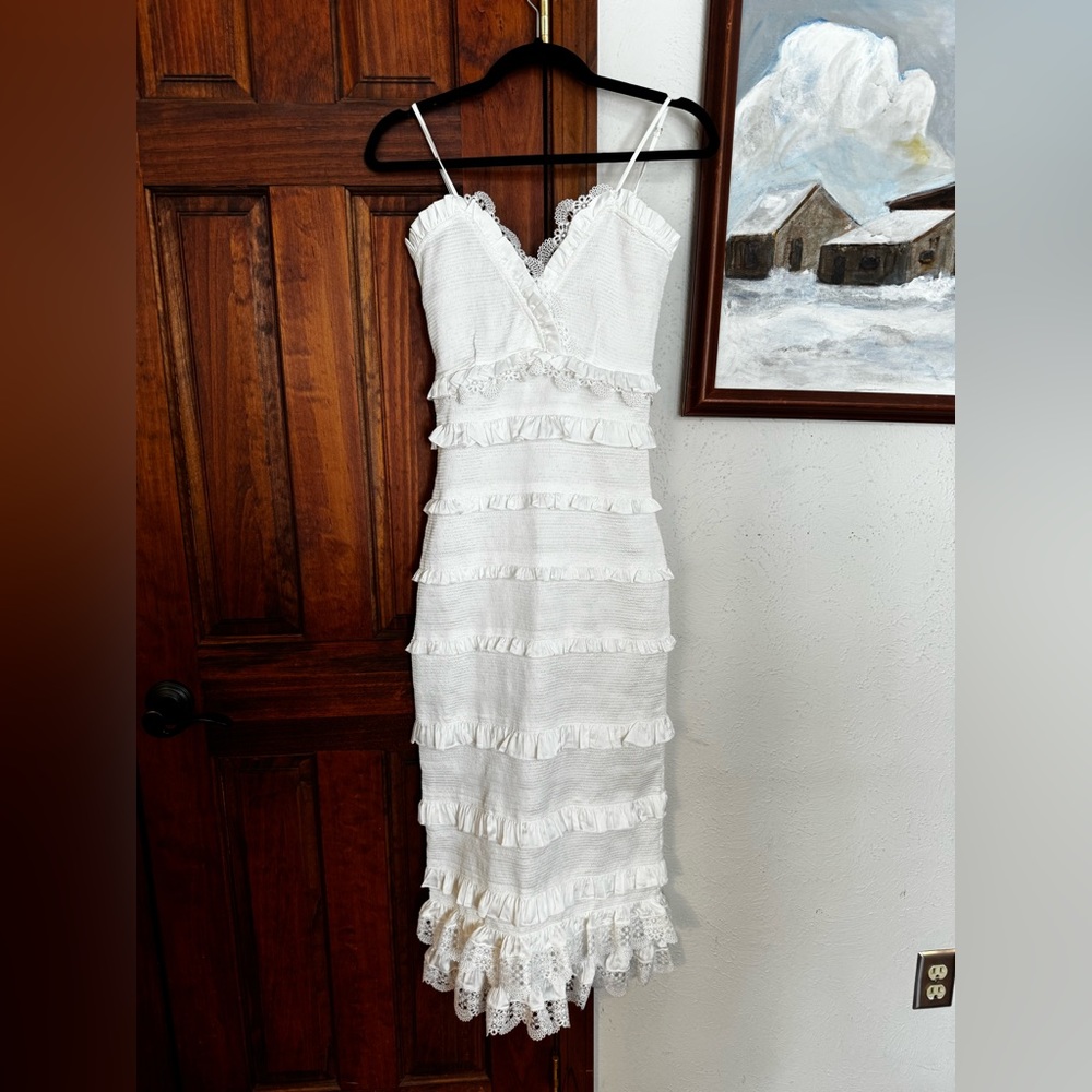 REVOLVE Narcisse midi dress in White - Bridal shower